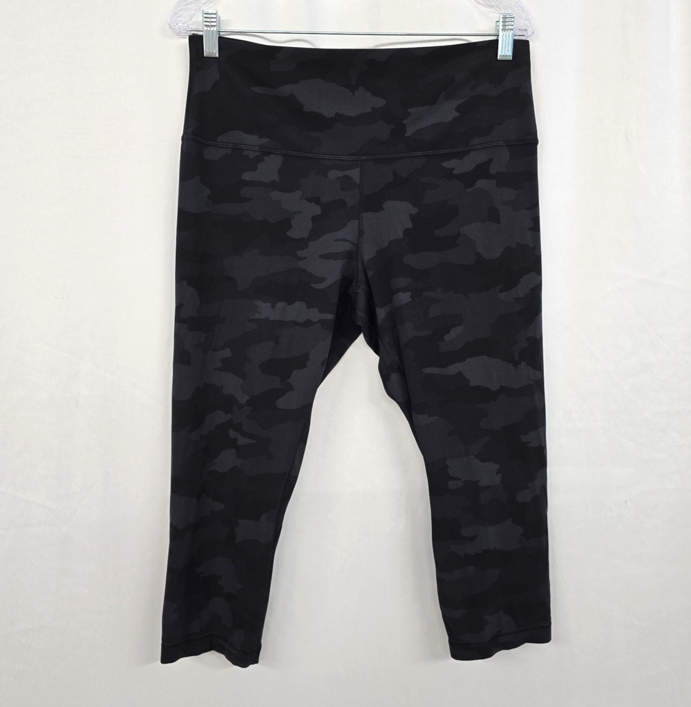 Lululemon Align High Rise Crop 21" Women's 14 Heritage 365 Camo Deep Coal Multi